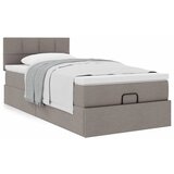 vidaXL Otomanski posteljni okvir z vzmetnico taupe 100x200 cm blago Cene