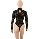 Cottelli čipkast body z dolgimi rokavi (črn) - S - M | Shoptok.si