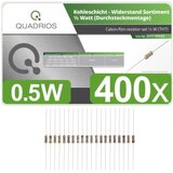 Quadrios 201711P003 komplet ugljenoslojnih otpora aksijalno ožičen 0.5 W 5 % 400 St. Cijene