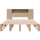vidaXL Krevet s regalom za knjige bez madraca 120x200 cm masivno drvo | shoptok.hr