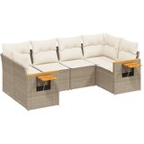  6-dijelni set vrtnih sofa s jastucima bež od poliratana | shoptok.hr