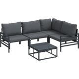 vidaXL Sjedeća garnitura za vrt 6 pcs Antracitno siva Čelik | shoptok.hr