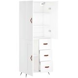 vidaXL Visoka omara bela 69,5x34x180 cm inženirski les | Shoptok.si