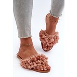 Boto Flat Women's Slippers with Tassels Dirty Pink Rialle | shoptok.hr