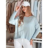 DStreet Sweter damski one size oversize gładki SENZIA błękitny | ePonuda.com