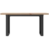  Stolić za kavu O-oblika 90x40x45,5 cm od borovine i čelik | shoptok.hr