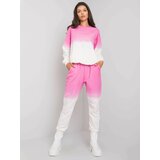 Fashion Hunters Pink two-piece set made of cotton Cene