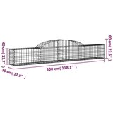  Lučne gabionske košare 5 kom 300x30x40/60 cm pocinčano željezo | shoptok.hr