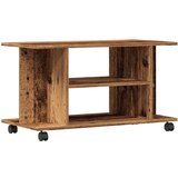 Maison Chic TV omarica - TV stojalo - Televizijska omarica s kolesci starinski les 80x40x45 cm inženirski les, (21700603) Cene