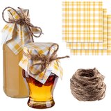 KADAX pokrovčki za kozarce, marmelade, steklenice, prtičke + jutasta vrvica x50, (5000354878) | Shoptok.si
