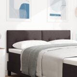  LED uzglavlje s gumbićima u tamnosmeđoj boji 72 cm od tkanine | shoptok.hr