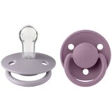 Bibs tolažilna duda - silikon De Lux okrogla, 0-36 m, 2/1 Fossil Grey/Mauve | Shoptok.si