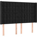 Maison Chic vzglavna omarica - nočna omarica - posteljna omarica z ušesi črno 147x16x118/128 cm žamet, (21711636) Cene