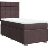  Krevet s oprugama i madracem tamnosmeđi 90 x 200 cm od tkanine | shoptok.hr