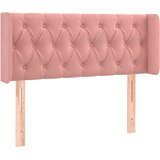  Uzglavlje s ušima ružičasto 93x16x78/88 cm baršunasto | shoptok.hr