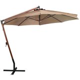  vrtni suncobran smeđesivi 3,5 x 2,9 m masivna jelovina | shoptok.hr