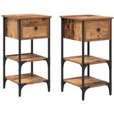  Noćni ormar 2 pcs Smeđa 33.5 x 36 x 70 cm Konstrukcijsko drvo | shoptok.hr