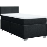 vidaXL Box spring postelja z vzmetnico črna 90x200 cm blago | Shoptok.si