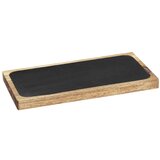 Wenko Crni/u prirodnoj boji drven tanjur za posluživanje 30x15 cm – Cijene