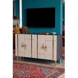 Hanah home komoda Ilay 120, 120 cm, antracit / travertin / zlatna | Eponuda.com
