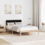  Okvir kreveta Smeđa i crna 120 x 190 cm Masivna borovina | shoptok.hr
