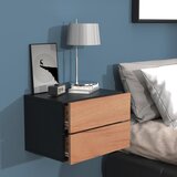 MID.YOU Nočna Omarica Usal L 45, Hrast, Črna | Shoptok.si
