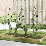  Vrtna Ograda Rešetkasti 3 pcs Zelena 112 x 40 cm Čelik | shoptok.hr