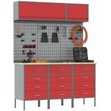  Set radnih ormarića s ladicama s pohranom 8 kom. Crvena | shoptok.hr