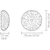 UMAGE Bela stenska svetilka ø 70 cm Eos Up Large – | Shoptok.si