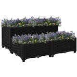 vidaXL Visoka greda 80x80x38 cm polipropilen, (20618649) Cene