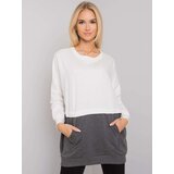 RUE PARIS Sweatshirt-RV-BL-7197.89P-white-grey | Shoptok.si
