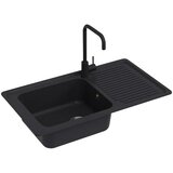 Carea Ugradbeni sudoper Venus sa slavinom (D x Š: 86 x 50 cm, Kompozitni materijal, Crna) Cijene