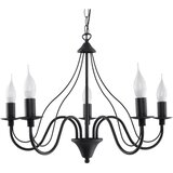 Nice Lamps Črna viseča svetilka Sollux Fiorano 5 Cene