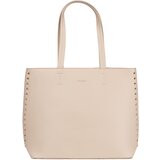 Shelvt Large beige studded shopper bag | ePonuda.com