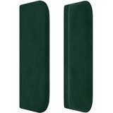  Uzglavlje s ušima tamnozeleno 203x16x78/88 cm baršunasto | shoptok.hr