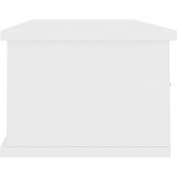 vidaXL Stenska polica s predali bela 88x26x18,5 cm iverna plošča | Shoptok.si