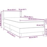 Box Spring krevet s madracem ružičasti 90x210 cm samt | shoptok.hr