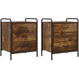  Noćni ormar 2 kom. Dimljeni hrast 48 x 36 5 x 60 cm - Dimljeni hrast 2 | shoptok.hr