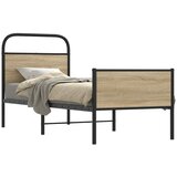 vidaXL Okvir kreveta bez madraca boja hrasta sonome 75 x 190 cm drveni Cijene