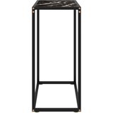 vidaXL konzolni stol crni 60 x 35 x 75 cm od kaljenog stakla | shoptok.hr