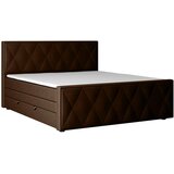 Livetastic BOXSPRING POSTELJA 180 cm x 200 cm , les, kovina, tekstil rjava | Shoptok.si