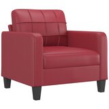  Fotelja s tabureom crvena boja vina 60 cm od umjetne kože | Eponuda.com