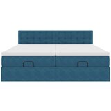 vidaXL Otomanski posteljni okvir z vzmetnicami moder 180x200cm žamet | Shoptok.si