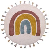 Nattiot Otroška ročno izdelana preproga Rainbow, ø 110 cm | Shoptok.si