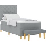  Krevet s opruga kutije Svjetlosiva 190 x 90 cm tkanina | shoptok.hr
