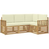  Set vanjskih sofa 4 pcs Bijela i krem 187,5 x 128,5 x 73 cm | shoptok.hr
