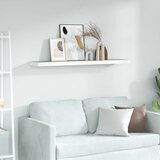  Plutajuća zidna polica boja hrasta i bijela 90x23,5x3,8 cm MDF | shoptok.hr