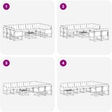  Set vanjskih sofa 10 kom. Prirodna i bež | shoptok.hr