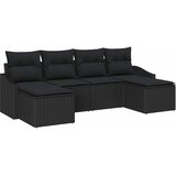  Set sofe 6 kom. Crna poliratan 233 x 117 x 85 cm | shoptok.hr