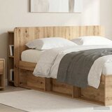  Glava kreveta s ormarićem Hrast artisan 140 cm | Shoptok.si
